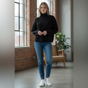 Banana Republic Black Turtleneck Sweater. XS.